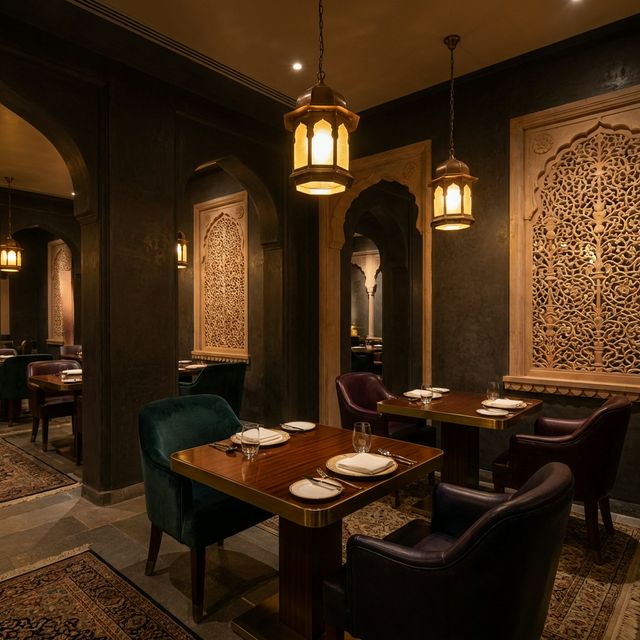 Upscale restaurant interior